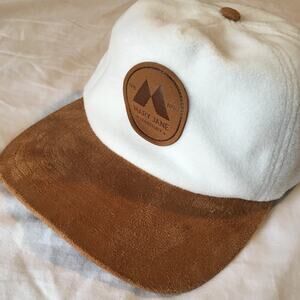 LOCALE Mary Jane Territory Cream Fleece Suede Brim Practically Unworn Snap Back
